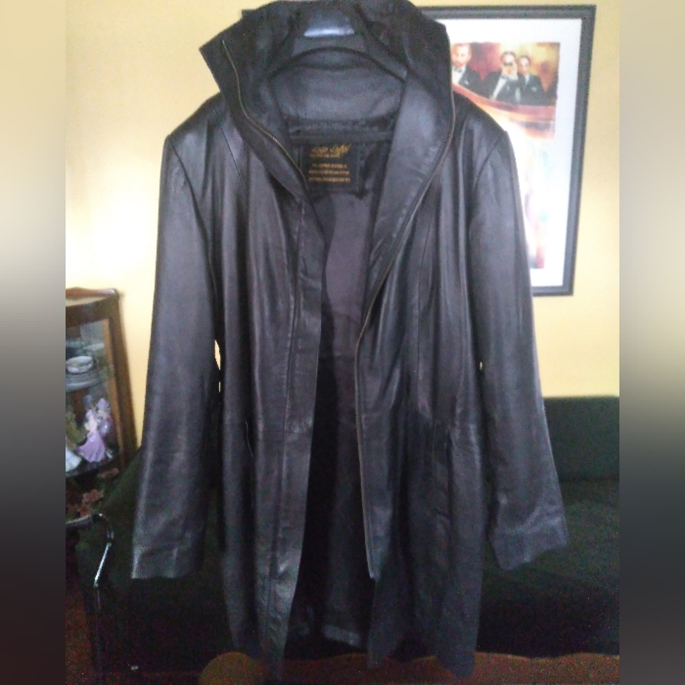 Nelly's womens long coat with wind flaps, size XL